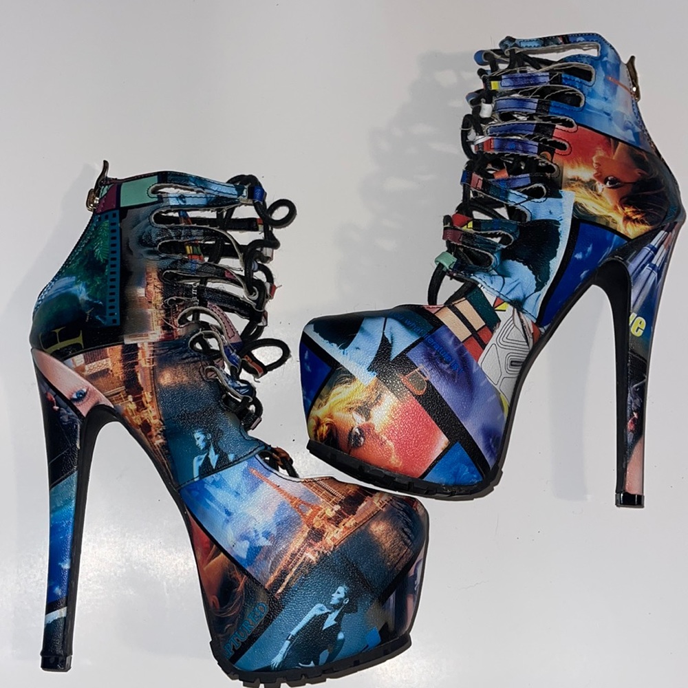 Colorful Heeled Boots